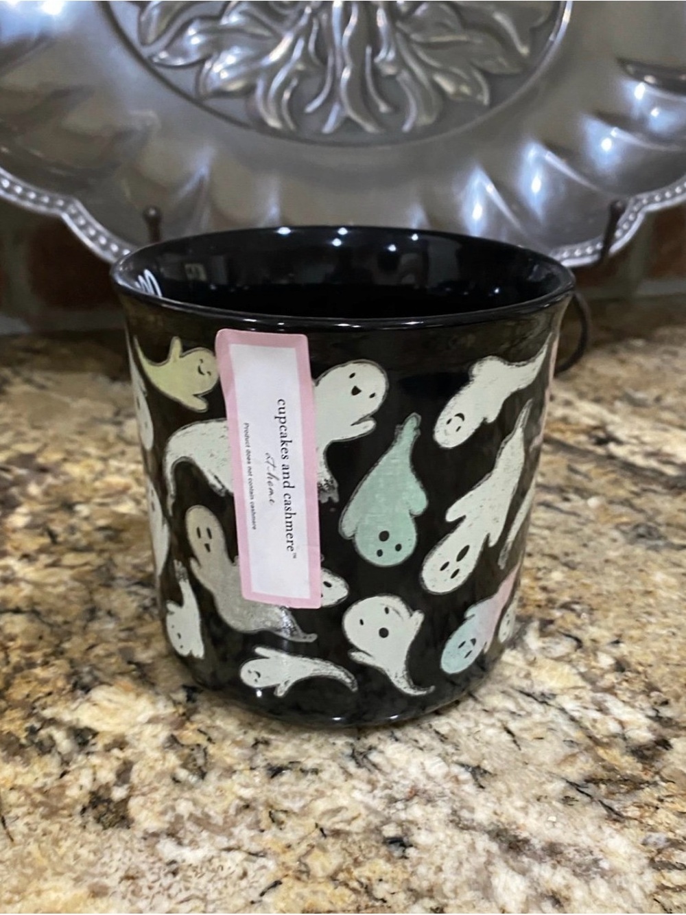 Cupcakes and Cashmere glow in the dark BOO ghost mug - Brand new!  spooky